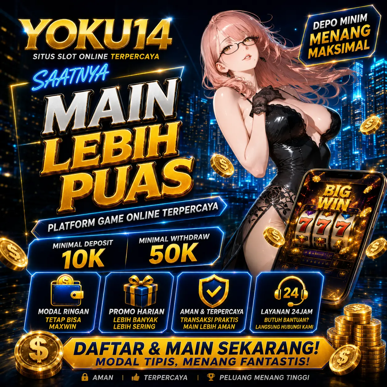 Thumbnail 1 of 3, Poster, Masuk Yoku14 Lewat Link Alternatif & Jelajahi 14 Game Pilihan Tanpa Kendala designed and sold by Yoku14.